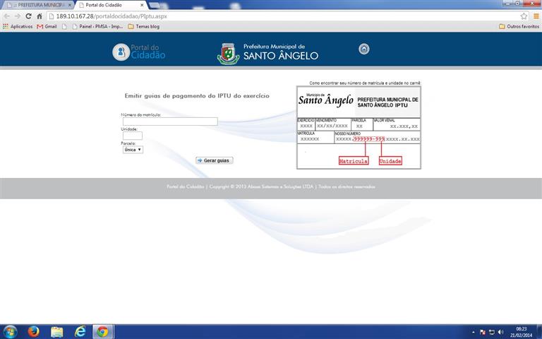 Contribuintes podem emitir carnê do IPTU via web